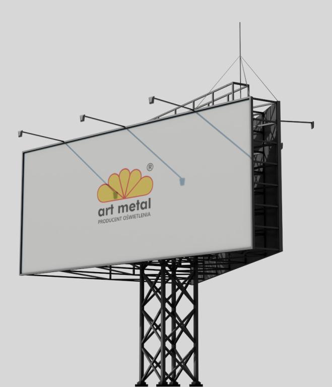 Banner reklamowy - konstrucja stalowa.