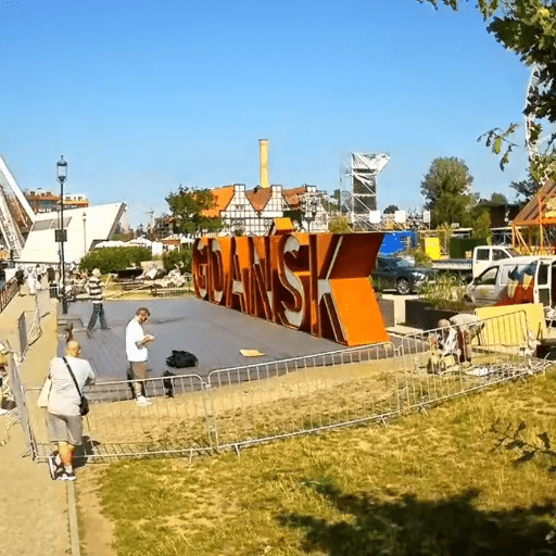 Cortenstaal inscriptie “Gdańsk”